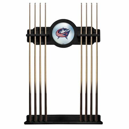 HOLLAND BAR STOOL CO Columbus Blue Jackets Cue Rack in Black Finish CueBKColBlu